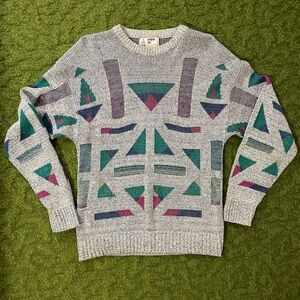 Vintage London Fog Geometric Knit Sweater